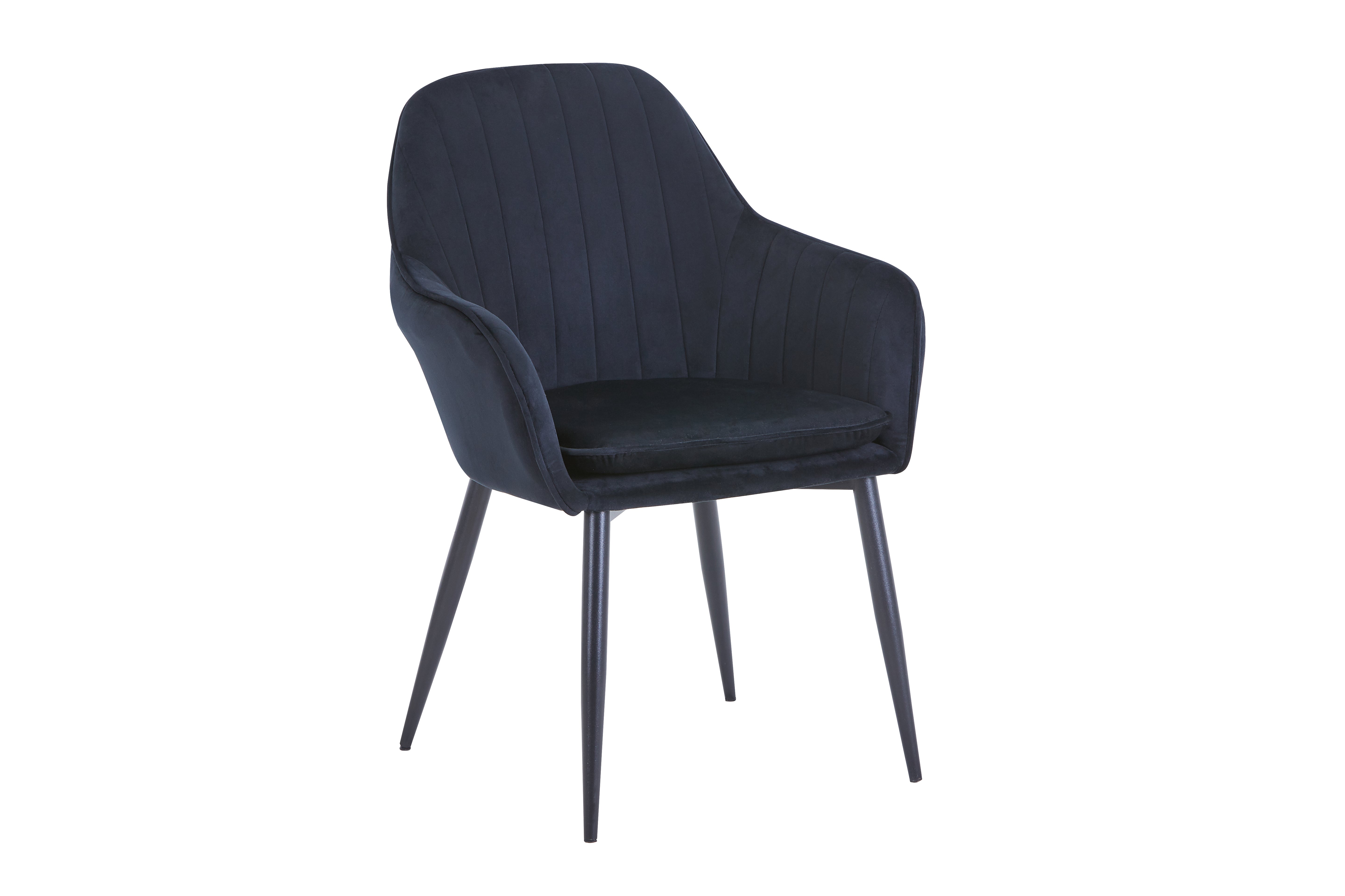 Aura Upholstered Side Chair/ Dining Chair (Set of 4) - PU Leather Chair w/ Black Legs