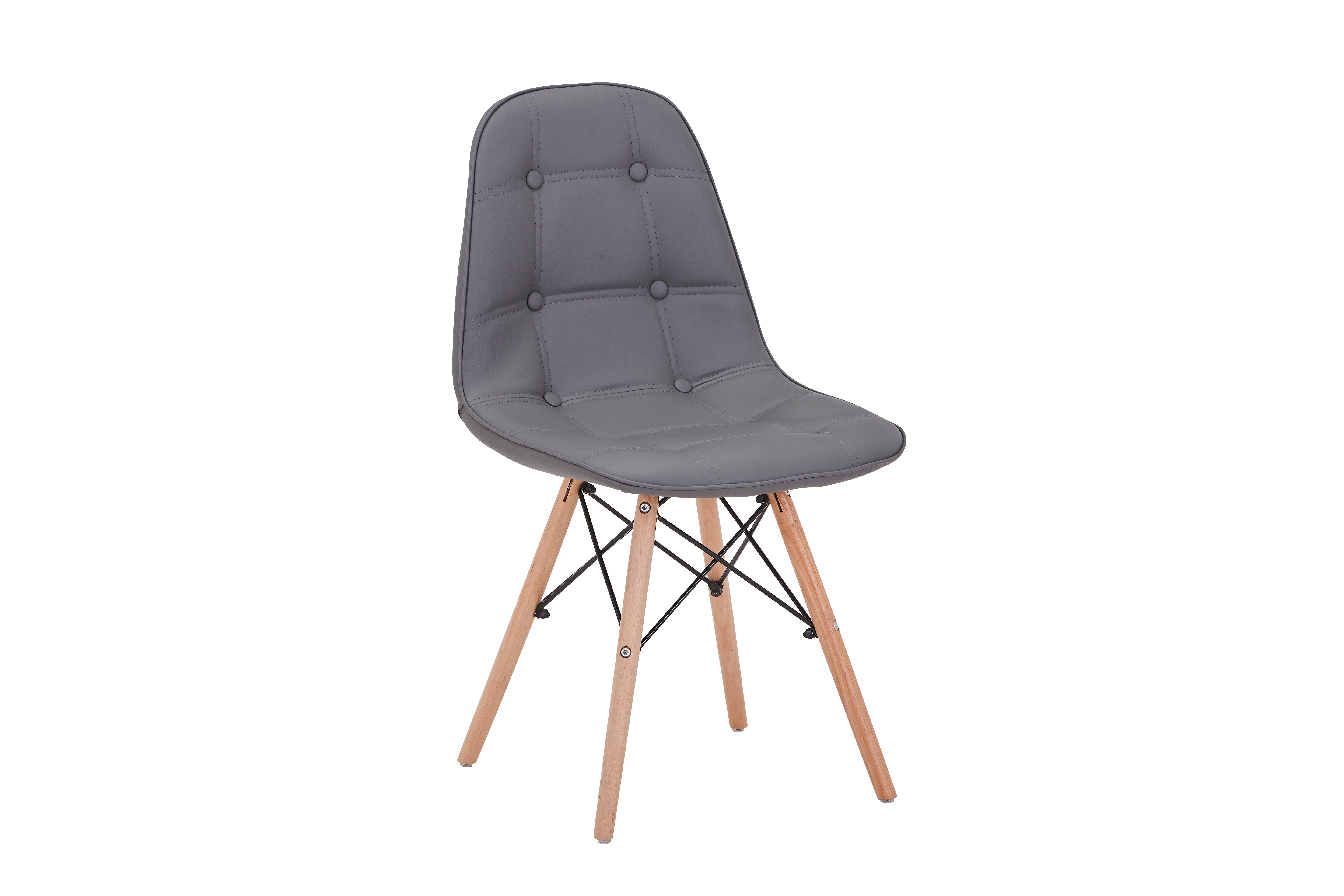 Eiffel Upholstered Side Chair/ Dining Chair (Set of 4) - PU Chair w/ Wood Legs