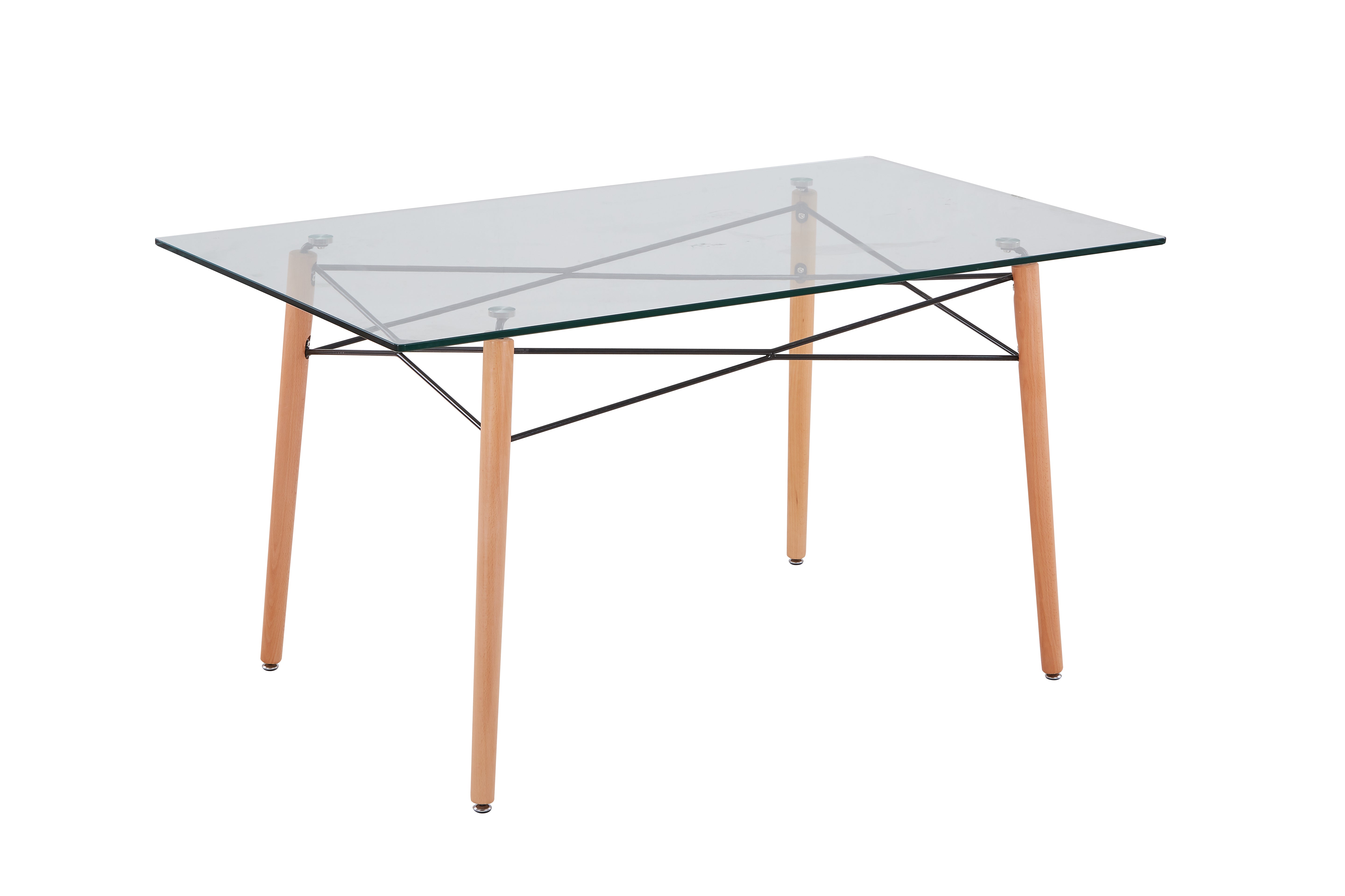 Eiffel 55" Glass Dining Table