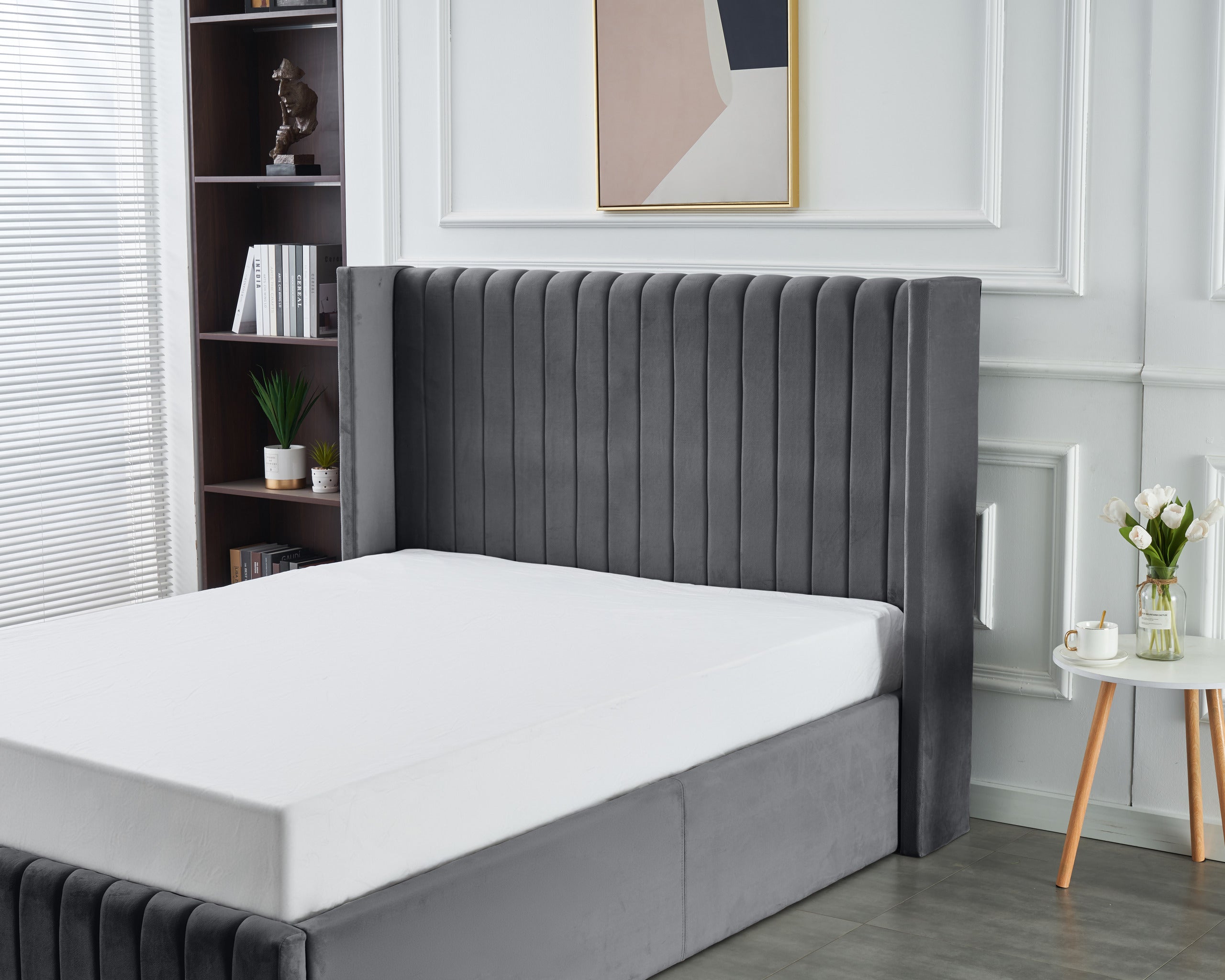 Allure Lift-up Storage Bed- Dark Grey