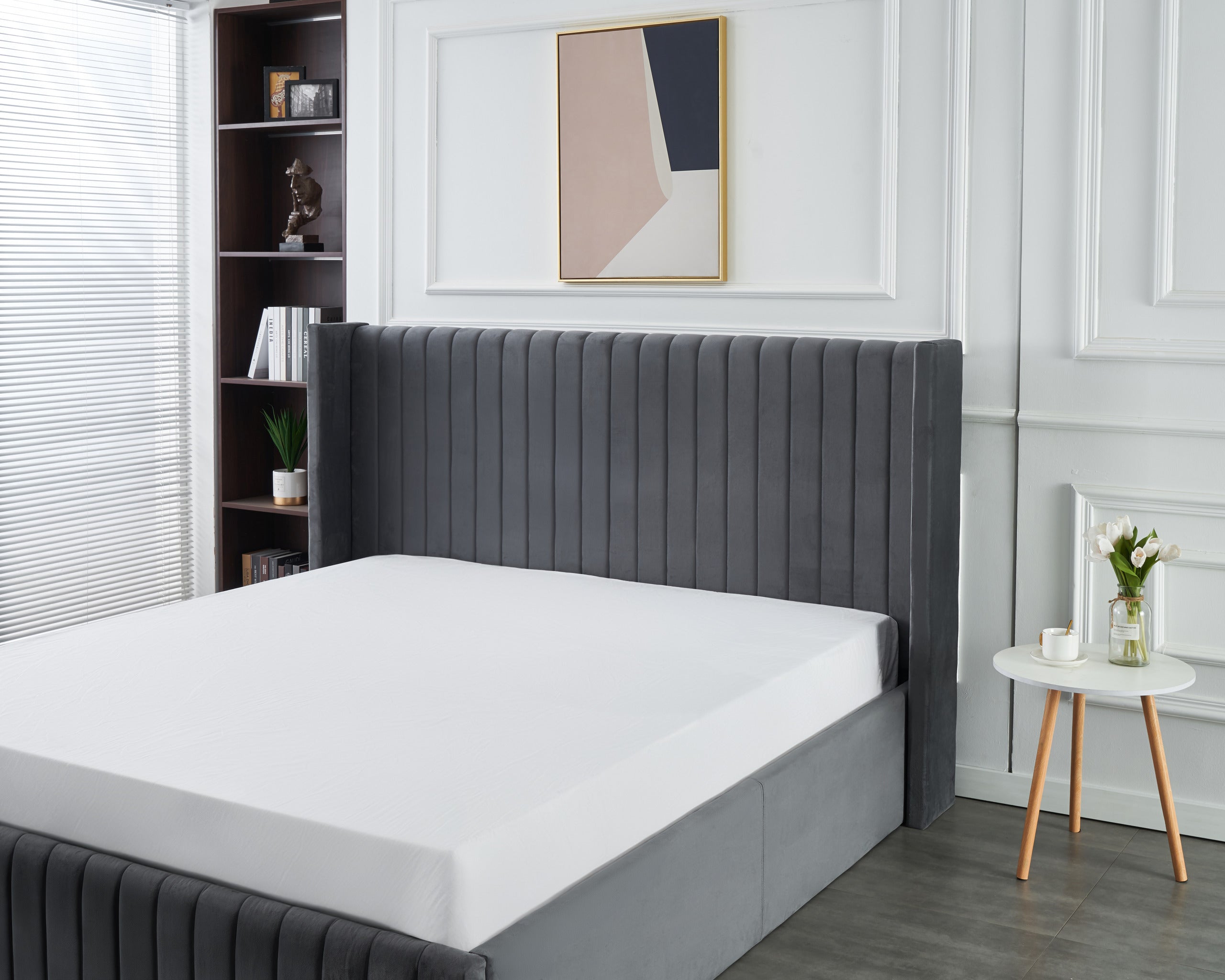 Allure Lift-up Storage Bed- Dark Grey