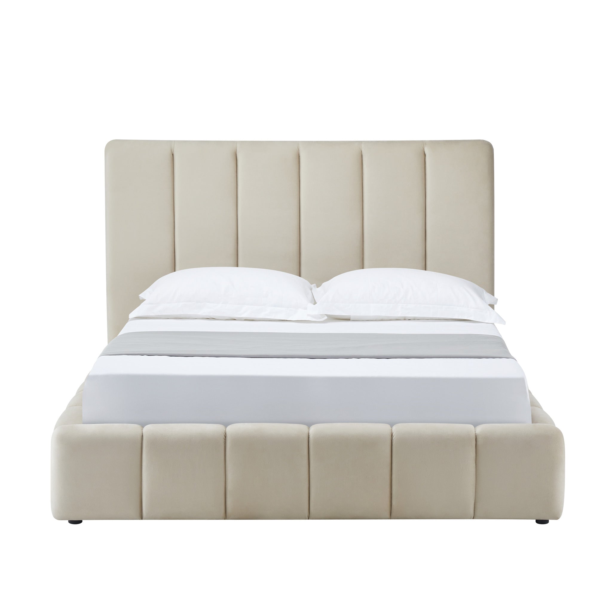 Elif Lift-Up Storage Cloud Bed- Beige
